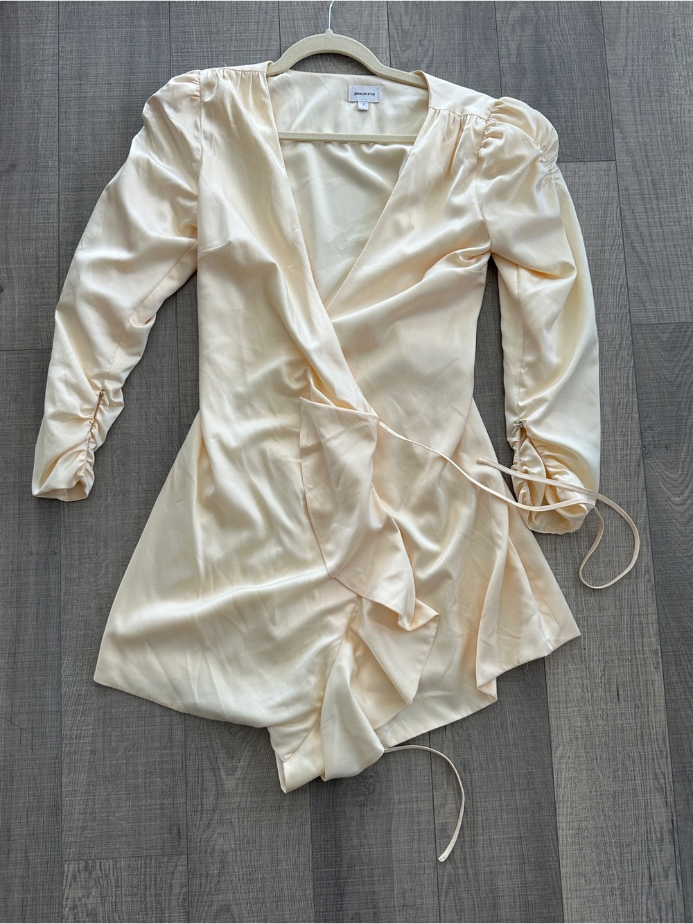 Silky butter yellow Wrap dress